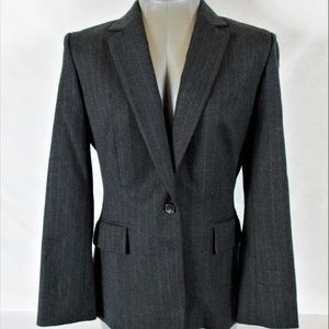 JAEGER womens 10 pinstripe 100% WOOL jacket (B4)E2
